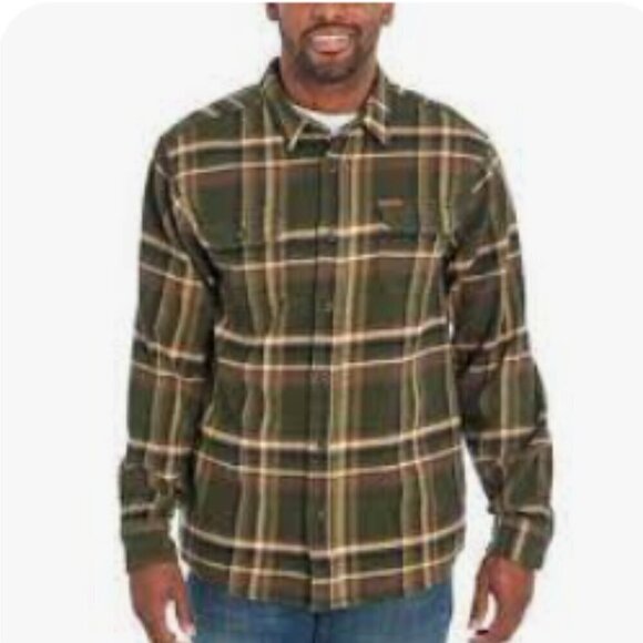 Orvis Men's Big Bear Heavyweight Double Brushed Flannel Button Down Shirt Size M - Picture 1 of 13